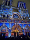 A light-show festival on a magnificent church