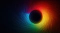 Colorful light spectrum vortex creating a black hole Royalty Free Stock Photo