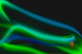 Colorful light traces with long exposure. abstract blurred lights background
