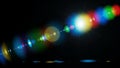 Colorful light trail at night Royalty Free Stock Photo