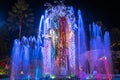 Colorful light water fountain