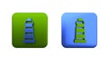 Colorful Lighthouse icon isolated on white background. Square button. 3D render illustration