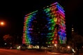 Colorful lighting on building at Hay street mall in Perth, Australia