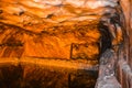 Colorful lighting effect inside Khewra salt mine Royalty Free Stock Photo