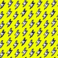 Colorful lightning bolts seamless vector background Royalty Free Stock Photo