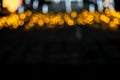 Colorful lights on defocused Christmas decorations on black background Royalty Free Stock Photo