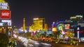 Las Vegas strip at night colorful lights