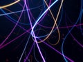 Colorful lights streak background