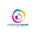 Colorful Like logo design vector. Good logo design template concept