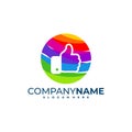 Colorful Like logo design vector. Good logo design template concept