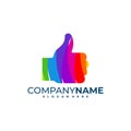 Colorful Like logo design vector. Good logo design template concept