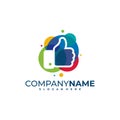 Colorful Like logo design vector. Good logo design template concept