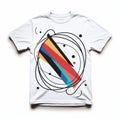 Colorful Line Design Abstract Space T-shirt Royalty Free Stock Photo