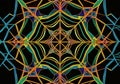 colorful line illustration made by spider web pattern Royalty Free Stock Photo