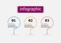 Colorful linear design template for illustration. Planning infographic design business infographic template with 3 options.