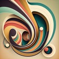 Colorful Lines and Curves: Reviving Retro Design. AI