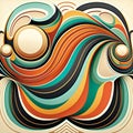 Colorful Lines and Curves: Reviving Retro Design. AI