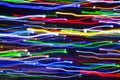 Colorful lines of lights in motion Royalty Free Stock Photo