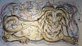 Colorful lion painting Royalty Free Stock Photo