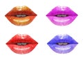 Colorful lips set