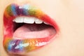 Colorful lips Royalty Free Stock Photo
