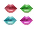 Colorful lips set