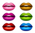 Colorful lips set