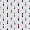 Lipstic pattern on striped background