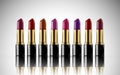 Colorful lipstick elements Royalty Free Stock Photo