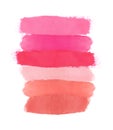 Colorful Lipstick Makeup Smudges On White Background Royalty Free Stock Photo