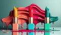 colorful lipsticks background