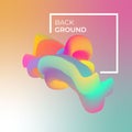 Colorful liquid abstract rainbow background vector