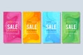 Colorful liquid abstract sale banner