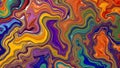 Colorful liquid oil paint flows together to form a surface with strange patterns. Abstract style, realistic texture Royalty Free Stock Photo