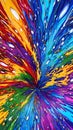 Colorful liquid paint splashes abstract background AI Generated Royalty Free Stock Photo