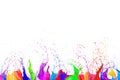 Colorful liquid paint splashes different colors Royalty Free Stock Photo