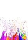 Colorful liquid paint splashes different colors Royalty Free Stock Photo