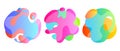 Colorful liquid shapes set. Abstract fluid blobs.