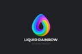 Colorful Liquid Water Droplet Drop Logo design vector template. Energy Mix Drink Logotype concept icon Royalty Free Stock Photo