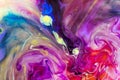 Colorful liquids underwater. Colorful abstract composition. Royalty Free Stock Photo