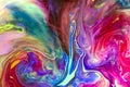 Colorful liquids underwater. Colorful abstract composition. Royalty Free Stock Photo