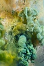 Colorful liquids underwater. Psychedelic colors. Royalty Free Stock Photo