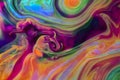 Colorful liquids underwater. Psychedelic colors.