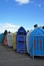 Colorful little rowing boats on the shore Royalty Free Stock Photo