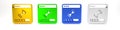 Colorful Loading a data window with a progress bar icon isolated on white background. Minimalism concept. 3D render