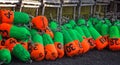 Colorful lobster buoys Royalty Free Stock Photo