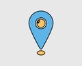 Colorful Location Icon Editable.