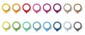 Colorful Location Pin Set Isolated White Background