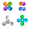 Colorful logo design elements. Royalty Free Stock Photo