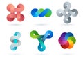 Colorful logo design elements. Royalty Free Stock Photo